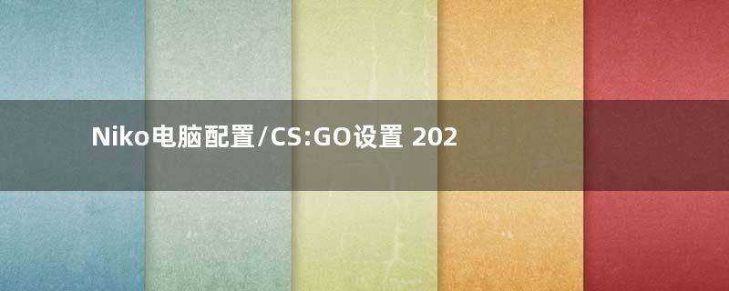 Niko电脑配置/CS:GO设置 2023年